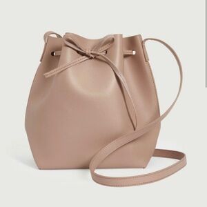 Kayla + Ava Bow Tie Bucket Bag Dusty Rose Pink